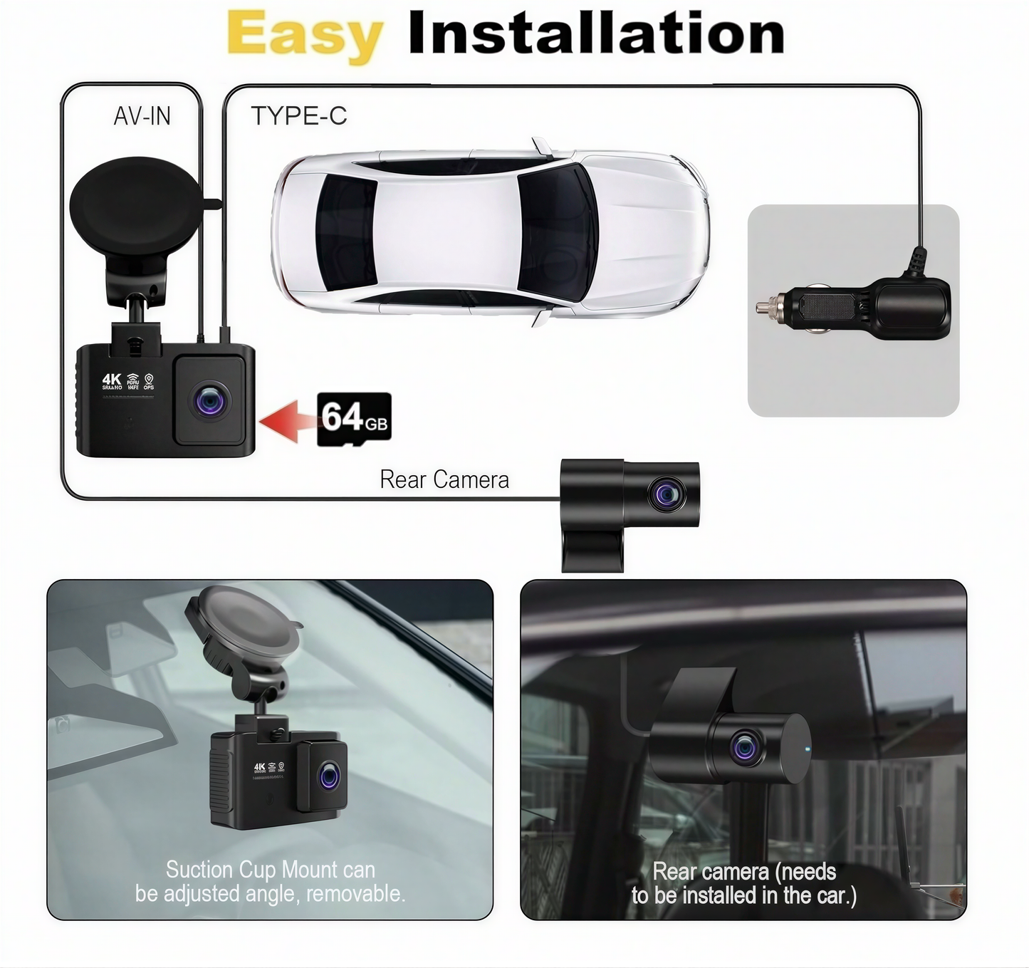 4K Dual Dash Cam