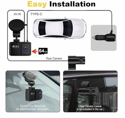 4K Dual Dash Cam